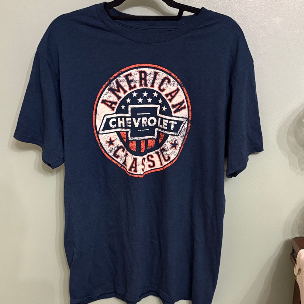 Chevrolet American Classic Graphic T-Shirt Men’s XL Blue Chevy Tee